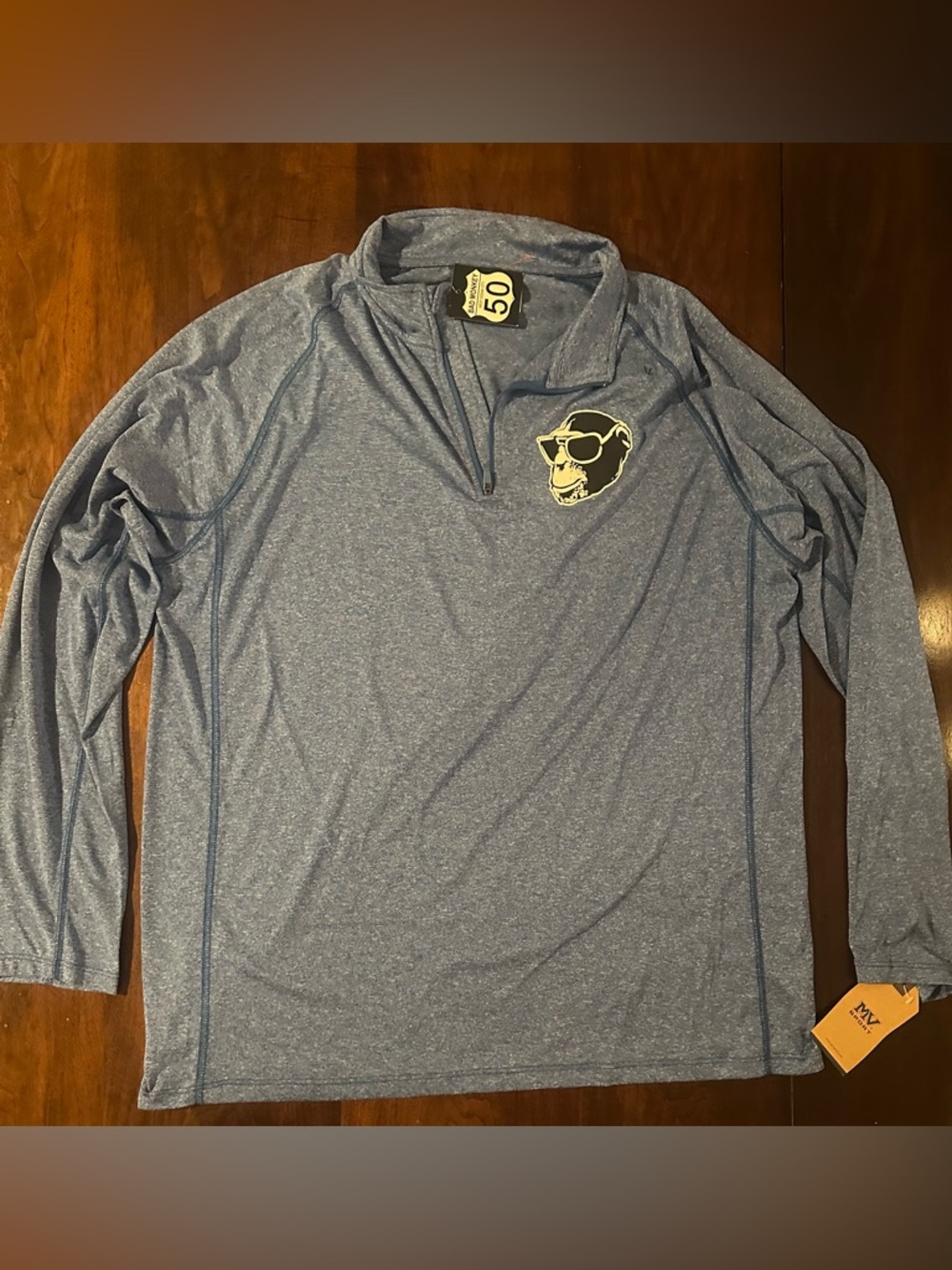 🐵 Bad Monkey Performance Quarter-Zip Pullover with Monkey Logo by MV Sports